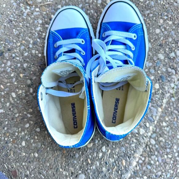 Converse Blue All Star Chuck Taylor High Tops Size Youth Size 3 - Picture 5 of 10